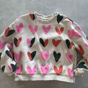 Minimalist Folk Co cropped heart sweatshirt, 4-6t